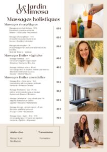 Carte de soins - Amandine - Le Jardin o Mimosa